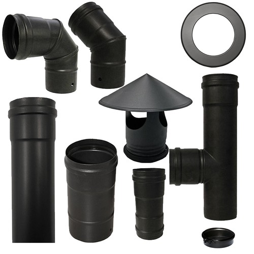 Tubo stufa pellet smaltato - , con